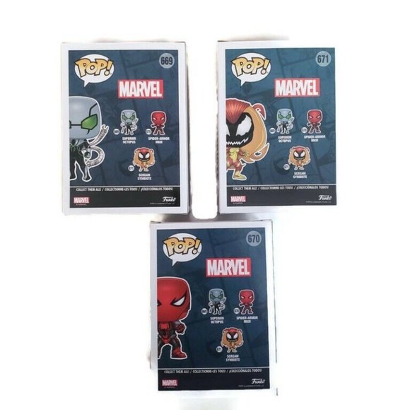 Marvel Funko Pop Scream Symbiote 671 Spider Armor MKIII 670 Superior Octopus 669 - Picture 2 of 2